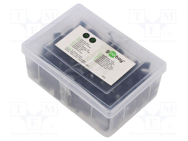 Holder; black; on round cable; 100pcs; with a nail; Ø: 9mm