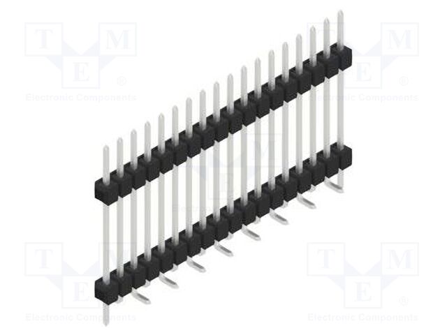 Connector: pin strips; pin header; male; PIN: 18; 2.54mm; SMT; 1x18