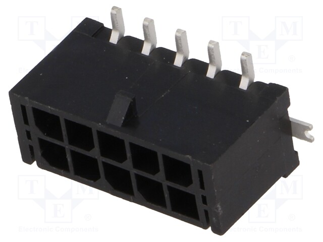 Socket; wire-board; male; MF30; 3mm; PIN: 10; SMT; on PCBs; 5A; tinned