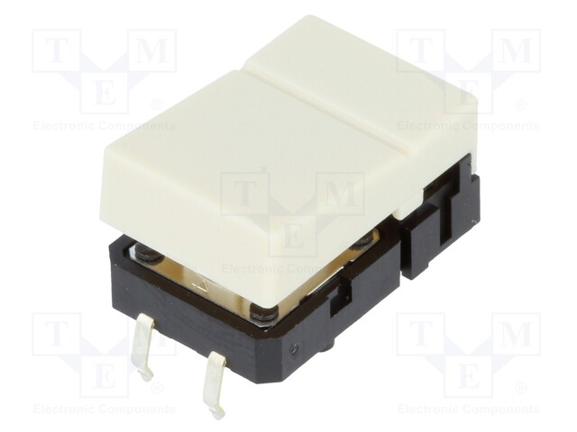 Switch: keypad; Pos: 2; SPST-NO; 0.05A/24VDC; ivory; Mounting: THT