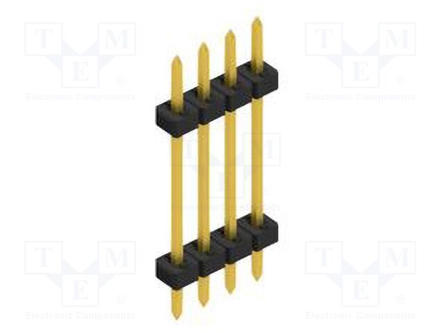 Connector: pin strips; pin header; male; PIN: 4; 2mm; THT; 1x4; 100V