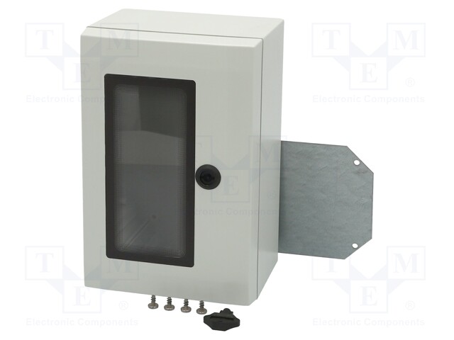 Enclosure: wall mounting; X: 300mm; Y: 400mm; Z: 210mm; ARCA; grey