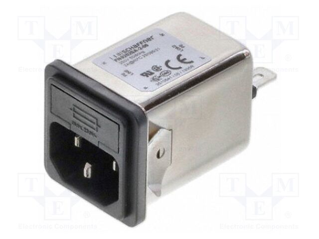Connector: AC supply; socket; male; 2A; 250VAC; -25÷85°C; 20mH; 1MΩ