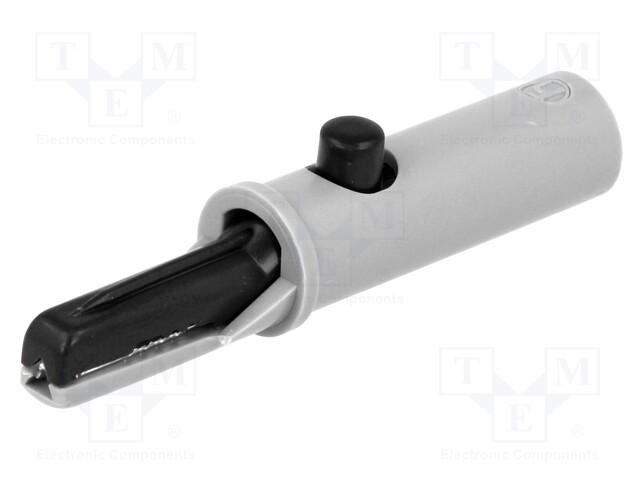 Crocodile clip; 6A; 60VDC; black; Grip capac: max.7.5mm