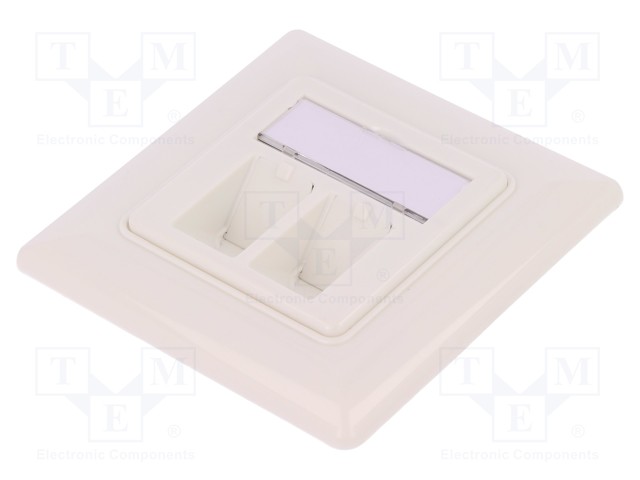 Socket; housing; Keystone; Colour: white; female x2