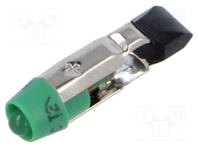 Indicator: LED; T5,5K; green; plastic; 24VAC; 24VDC; -20÷60°C; 3mm