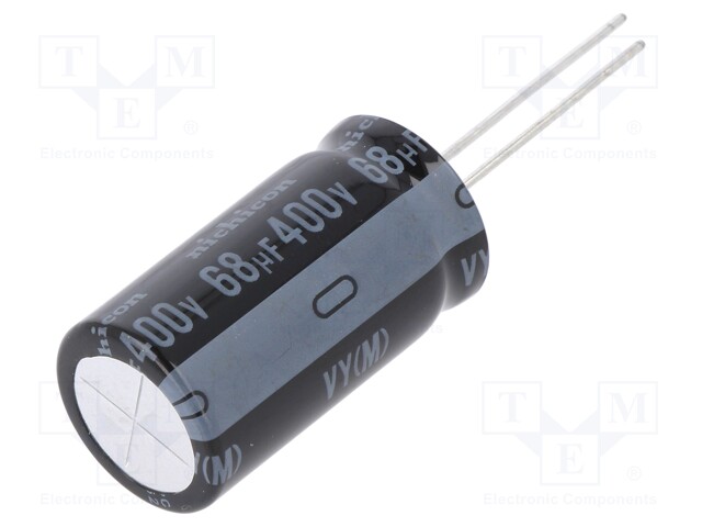 Capacitor: electrolytic; THT; 68uF; 400VDC; Ø16x31.5mm; ±20%; 1000h