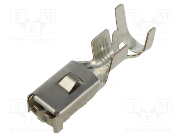 Terminal: flat; 7÷10mm2; crimped; straight; female; tinned; brass