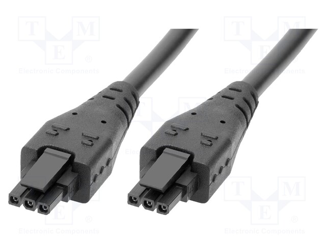 Cable; Micro-Fit 3.0; female; PIN: 2; Len: 1m; 8.5A; Insulation: PVC