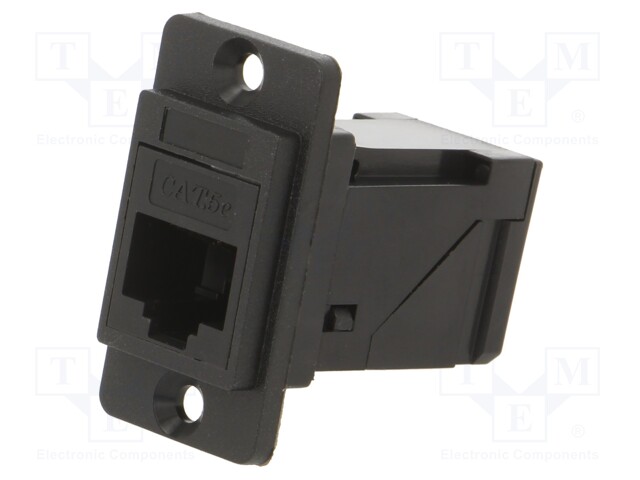 Coupler; DUALSLIM; Cat: 5e; Layout: 8p8c; RJ45 socket,both sides