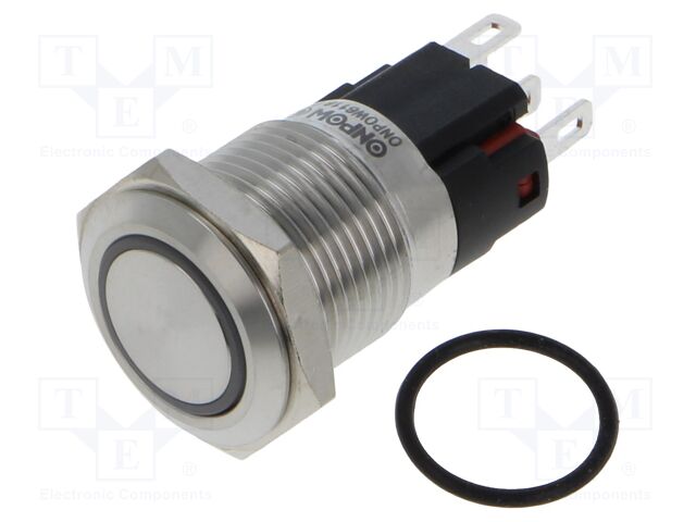 Switch: vandal resistant; Pos: 2; SPDT; 0.5A/220VAC; IP40; ON-(OFF)