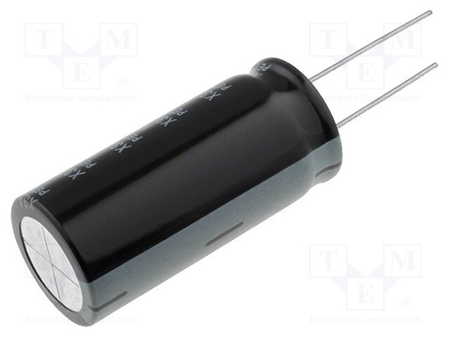 Capacitor: electrolytic; THT; 330uF; 200VDC; Ø18x40mm; Pitch: 7.5mm