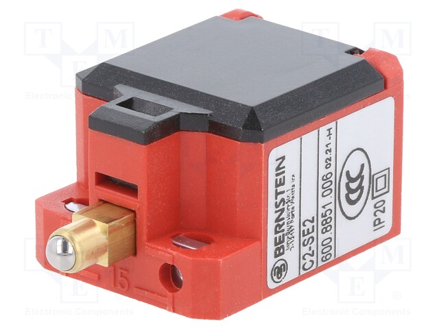 Limit switch; NO x2; 10A; max.240VAC; rectangle 8,5x3,5mm; IP20