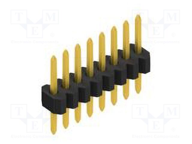 Connector: pin strips; pin header; male; PIN: 8; 1.27mm; THT; 1x8