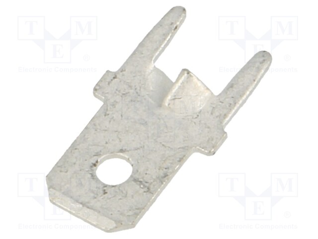 Terminal: flat; 5.2mm; 0.5mm; male; THT; brass; tinned; straight