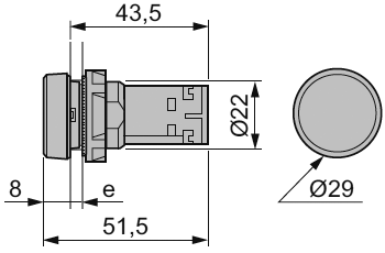 Switch: push-button; Stabl.pos: 2; NO; 0.3A/240VAC; 0.1A/250VDC