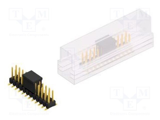 Connector: pin strips; pin header; male; PIN: 24; 2.54mm; SMT; 2x12