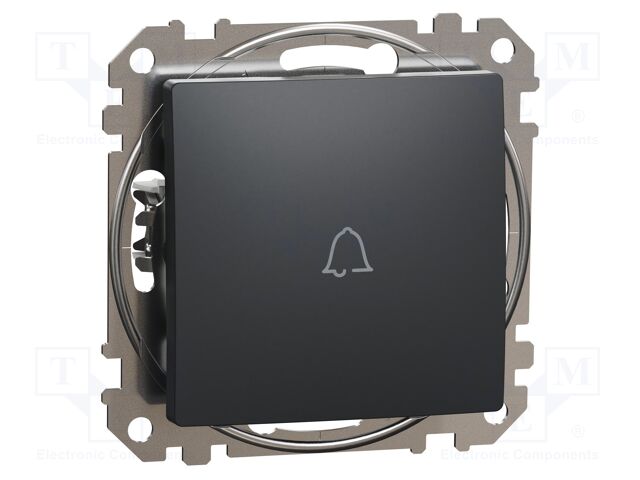 Momentary switch; Poles: 1; 250VAC; IP20; anthracite; monostable
