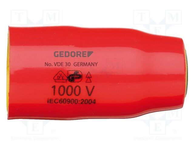 Socket; 6-angles,insulated,socket spanner; 12mm; 3/8"