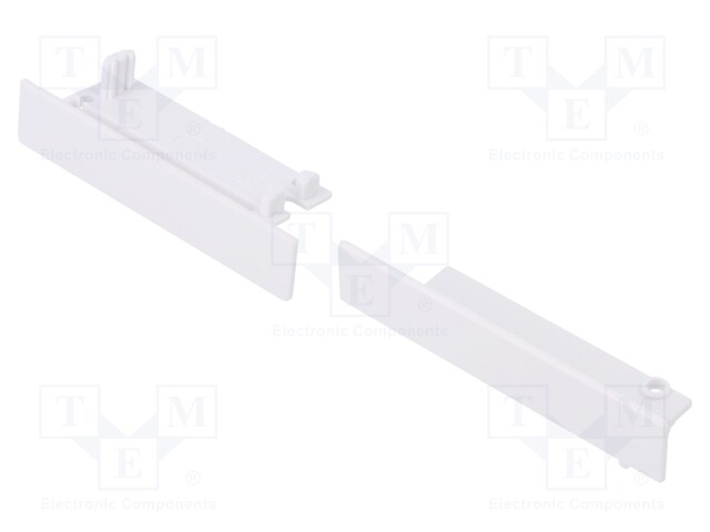 Cap for LED profiles; white; ABS; Application: FLAT8