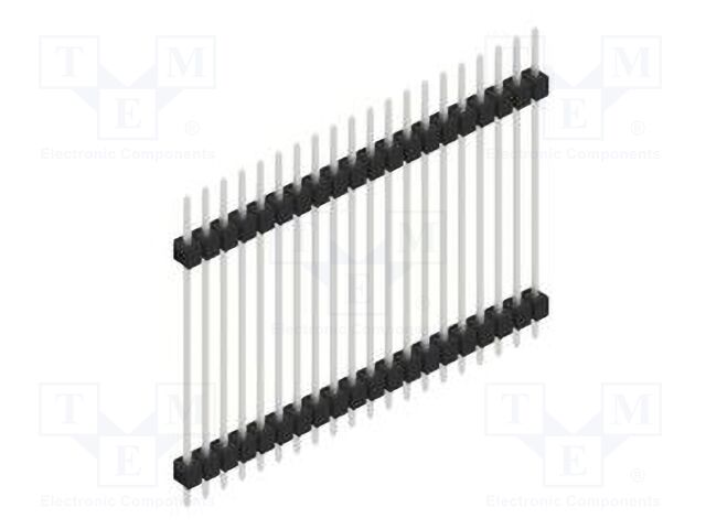 Connector: pin strips; pin header; male; PIN: 20; 2.54mm; THT; 1x20