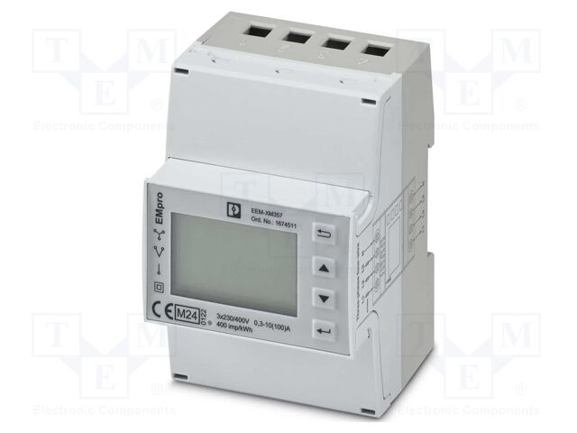 Counter; digital,mounting; for DIN rail mounting; three-phase
