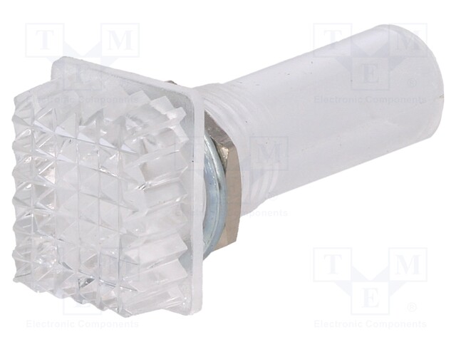 Indicator: without neon lamp; prominent; white; 230VAC; plastic