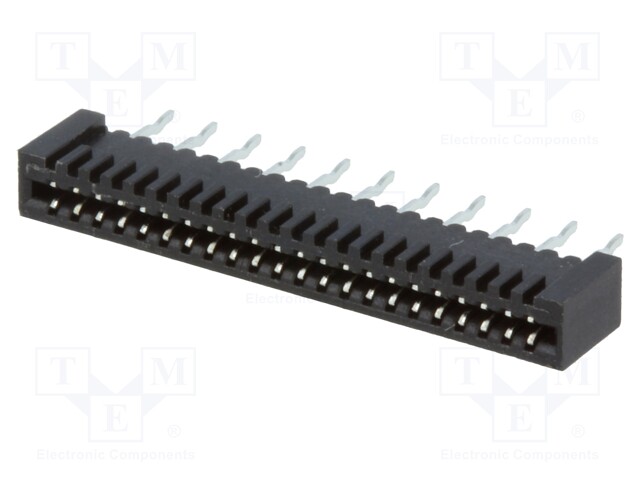 Connector: FFC (FPC); straight; PIN: 22; NON-ZIF; THT; tinned; 1mm