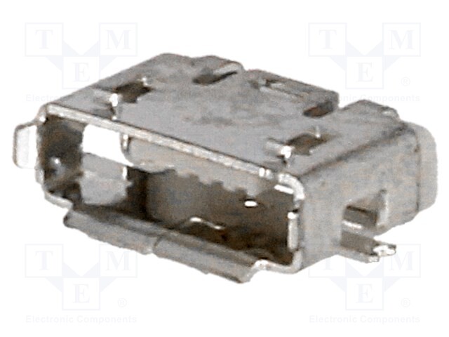 Socket; USB AB micro; SMT; PIN: 5; USB 2.0; 0.65mm; 1.8A; 100V