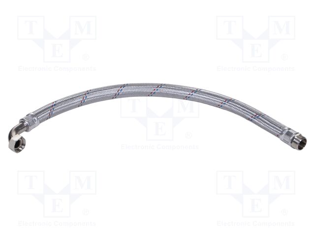 Angled anti-vibration hose; 0.8m; Hydraulic connection: 1"