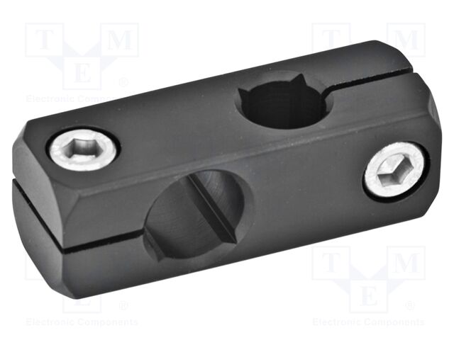 Mounting coupler; cross; aluminium; anodized; Dim: 14x14x37mm