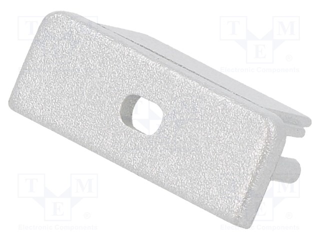 Cap for LED profiles; silver; ABS; Application: SURFACE14