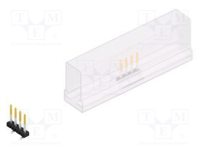 Connector: pin strips; pin header; male; PIN: 4; 2mm; SMT; 1x4; 100V