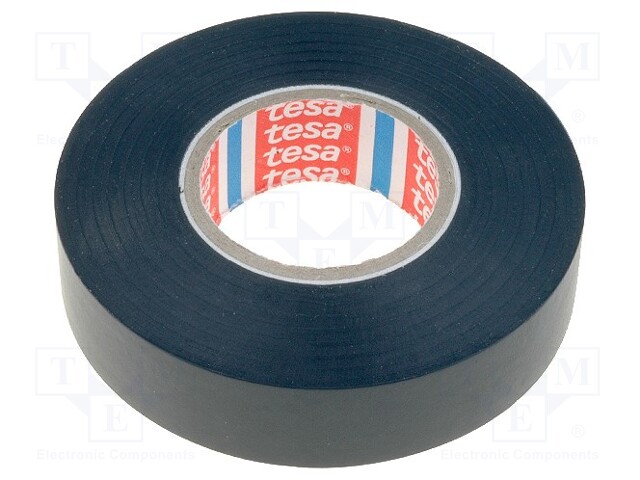 Tape: electrical insulating; W: 19mm; L: 33m; D: 130um; black; 250%
