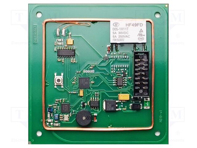 RFID reader; 5÷16V; antenna,buzzer; 79.5x79.5mm; 125kHz,13.56MHz