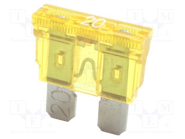 Fuse: fuse; 20A; 32VDC; automotive; 19.09mm; 19.09x5.12x18.87mm
