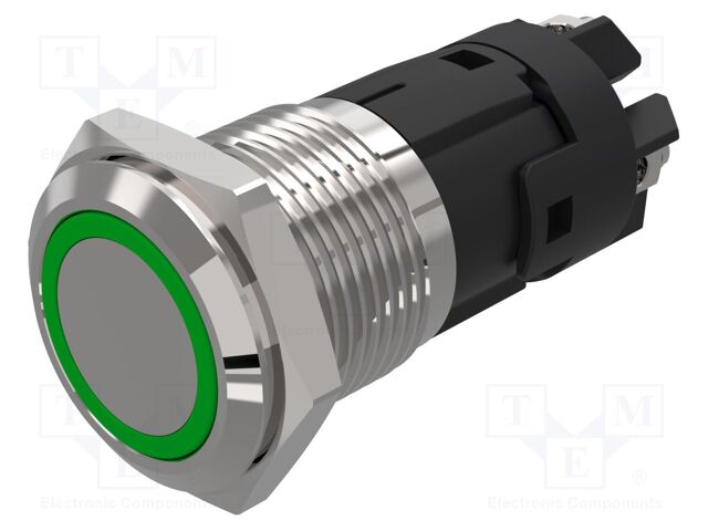 Switch: vandal resistant; Pos: 2; SPDT; 3A/240VAC; 3A/240VDC; green