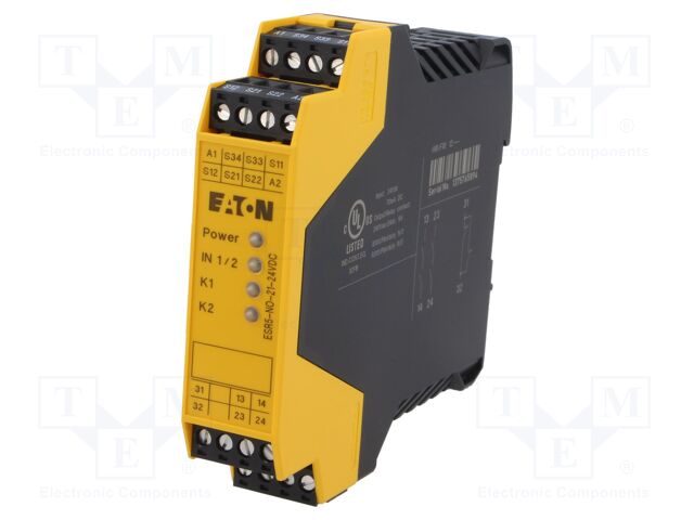 Module: safety relay; 24VDC; IN: 2; for DIN rail mounting; ESR5