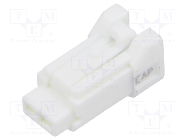 Connector: wire-wire/PCB; DF62W; crimped; straight; PIN: 2; plug
