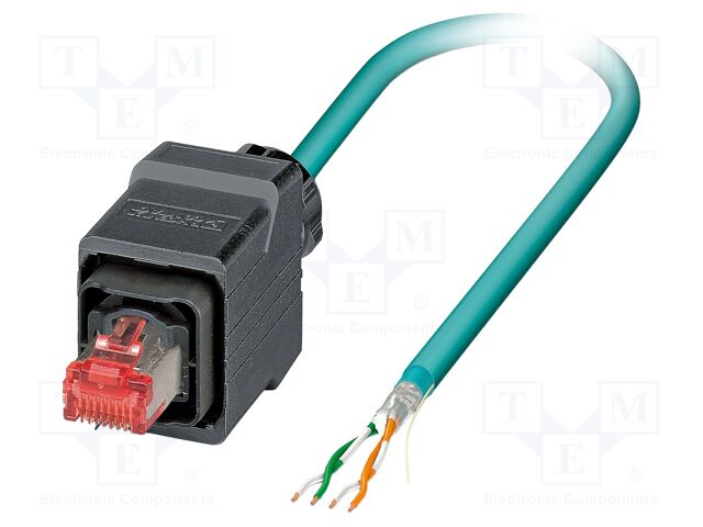 Patch cord; SF/UTP; Cat 5e; cables,RJ45 plug; stranded; Cu; 5m; PUR