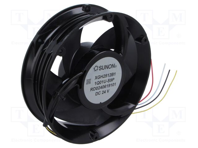 Fan: DC; axial; 24VDC; Ø172x51mm; 725.5m3/h; 73.8dBA; ball; 8000rpm