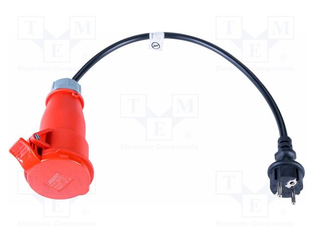 EMobility: adapter; 230VAC; CEE 5pin socket,CEE 7/7 (E/F) plug