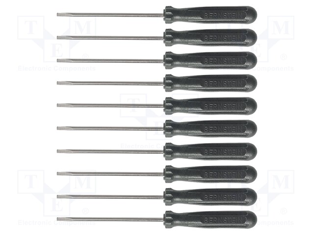 Kit: screwdrivers; Pcs: 10; slot
