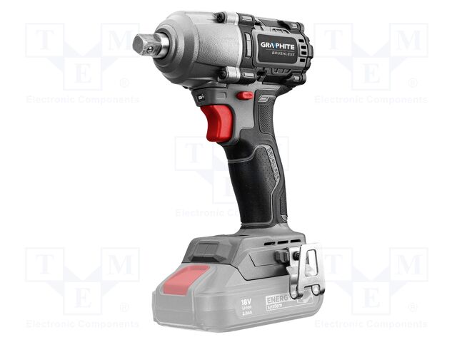 Impact wrench; battery; 0÷1600rpm,0÷2100rpm,0÷2600rpm; 18VDC