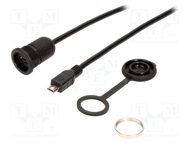 Adapter cable; USB B micro plug,USB B micro socket; 1310; IP65
