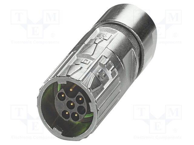 Connector: M17; plug; M17 PRO; PIN: 6; 630V; 14A; IP67; 5+PE; crimped