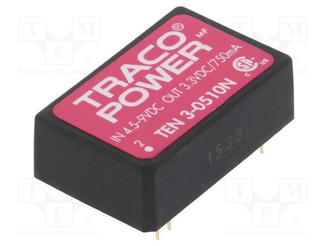 Converter: DC/DC; 3W; Uin: 4.5÷9V; 3.3VDC; Iout: 750mA; DIP24; 12.8g