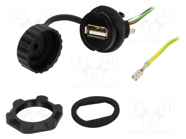 Adapter cable; USB A socket,USB A plug; 1310; USB 2.0; IP65