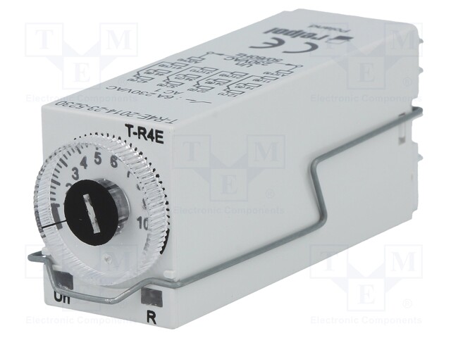 Timer; 0,1s÷100h; 4PDT; 250VAC/6A; 230VAC; DIN,socket,on panel