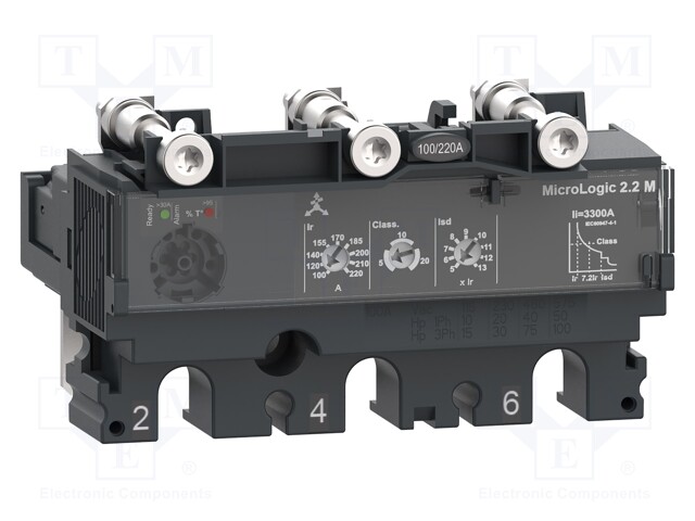 Electronic trip unit; Poles: 3; 150A; NSX; IP40; -25÷70°C; 690VAC